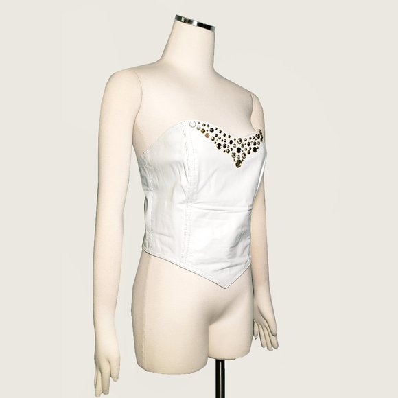 Ardens Pleather Jeweled Bustier - Picture 5 of 9